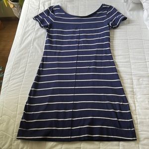 Lole dress, navy with white stripes
